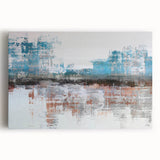 Abstract wall art canvas print showcasing vibrant strokes and lines in bold colors, perfect for modern home décor and artistic expression.