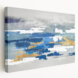 Abstract wall art canvas showcasing dynamic strokes and lines in vibrant colors, ideal for modern decor and artistic expression.