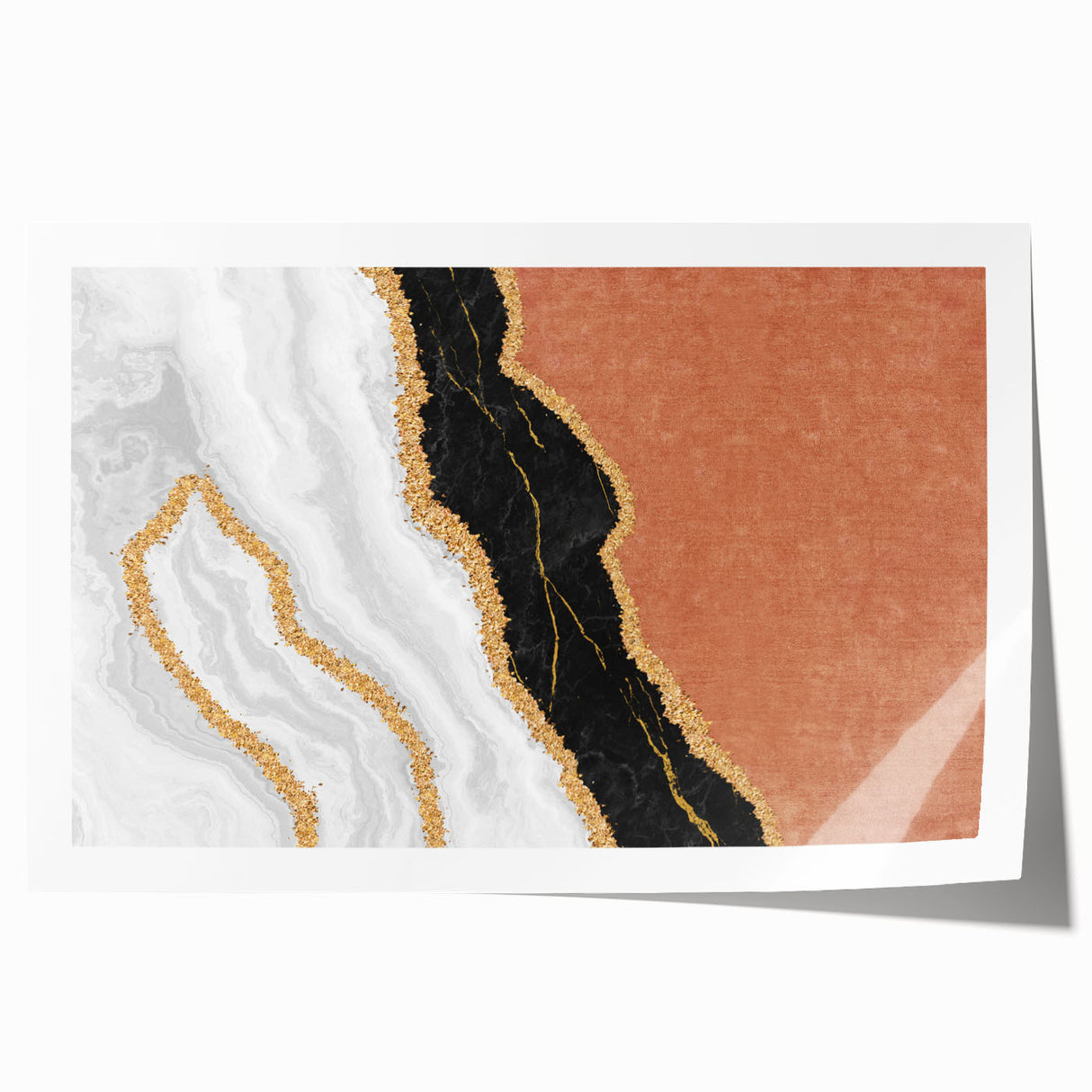 Abstract wall art print showcasing vibrant strokes and lines in bold colors, perfect for modern decor, rolled and ready for framing.