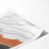 Abstract wall art print showcasing vibrant strokes and lines in a colorful design, ideal for modern home decor and framing.