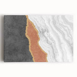 Abstract canvas wall art featuring vibrant strokes and lines in shades of blue, orange, and yellow, designed to enhance modern decor with bold colors.