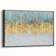 Framed wall art showcasing an abstract design with bold strokes and lines in black and white, perfect for modern home decor.
