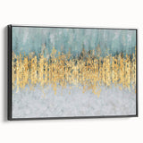 Framed wall art showcasing an abstract design with bold strokes and lines in black and white, perfect for modern home decor.