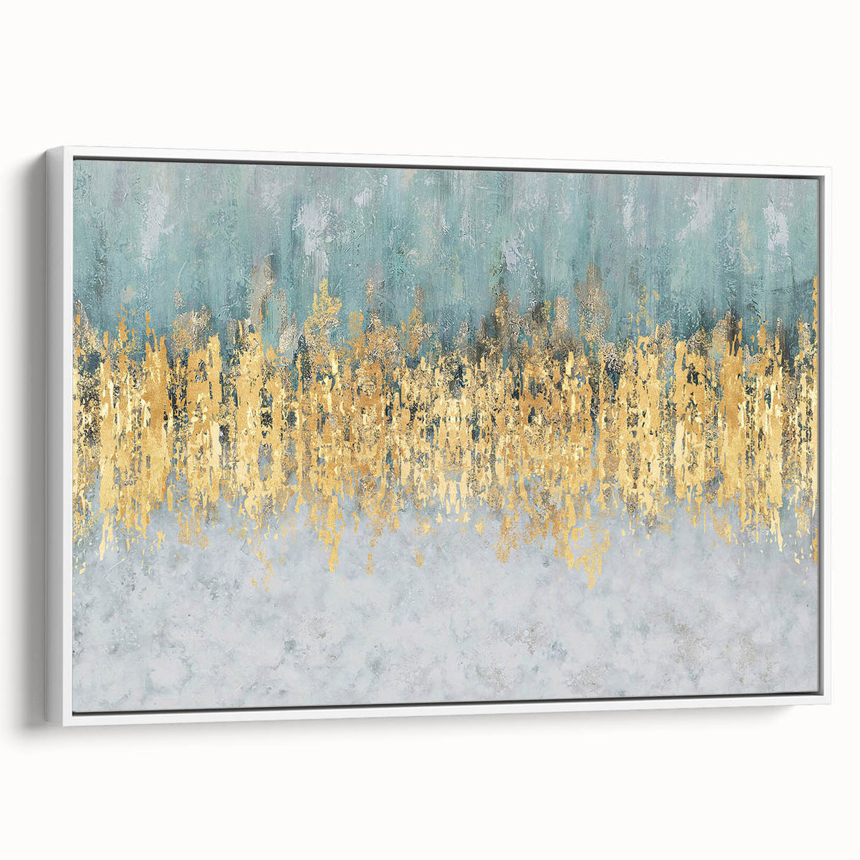 Framed wall art showcasing abstract strokes and lines in vibrant colors, set against a white background, ideal for modern decor.