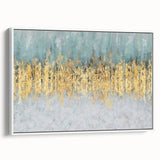 Framed wall art showcasing abstract strokes and lines in vibrant colors, set against a white background, ideal for modern decor.