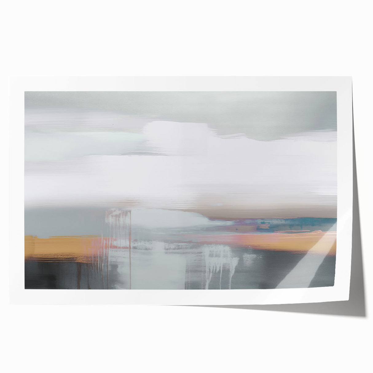 Abstract wall art print showcasing vibrant strokes and dynamic lines in a colorful palette, perfect for modern home decor and artistic expression.