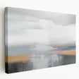 Abstract strokes and lines design on stretched canvas wall art, showcasing vibrant colors and fluid patterns, ideal for modern decor.
