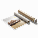 Abstract wall art print showcasing a vibrant composition of colorful strokes and lines, perfect for modern home decor.