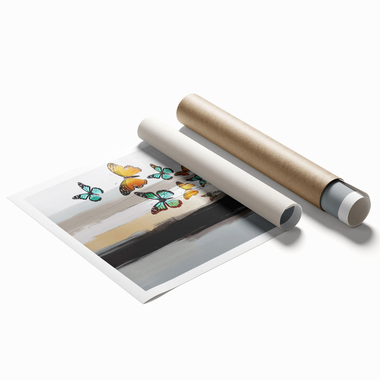 Abstract wall art featuring colorful strokes and lines in a modern design, perfect for contemporary decor or artistic spaces.