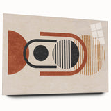 Abstract wall art design showcasing a vibrant composition of colorful strokes and lines on acrylic glass, ideal for modern home decor.