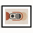 Abstract wall art print showcasing dynamic strokes and lines in a modern design, framed in black, perfect for contemporary decor.