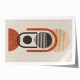 Abstract wall art print featuring dynamic strokes and lines in vibrant colors, ideal for modern home decor, rolled and ready for framing.