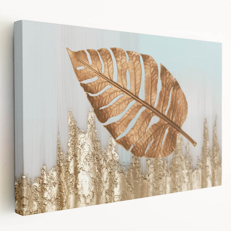 Abstract wall art print showcasing vibrant strokes and lines in a modern design, beautifully stretched on canvas with a side view display.