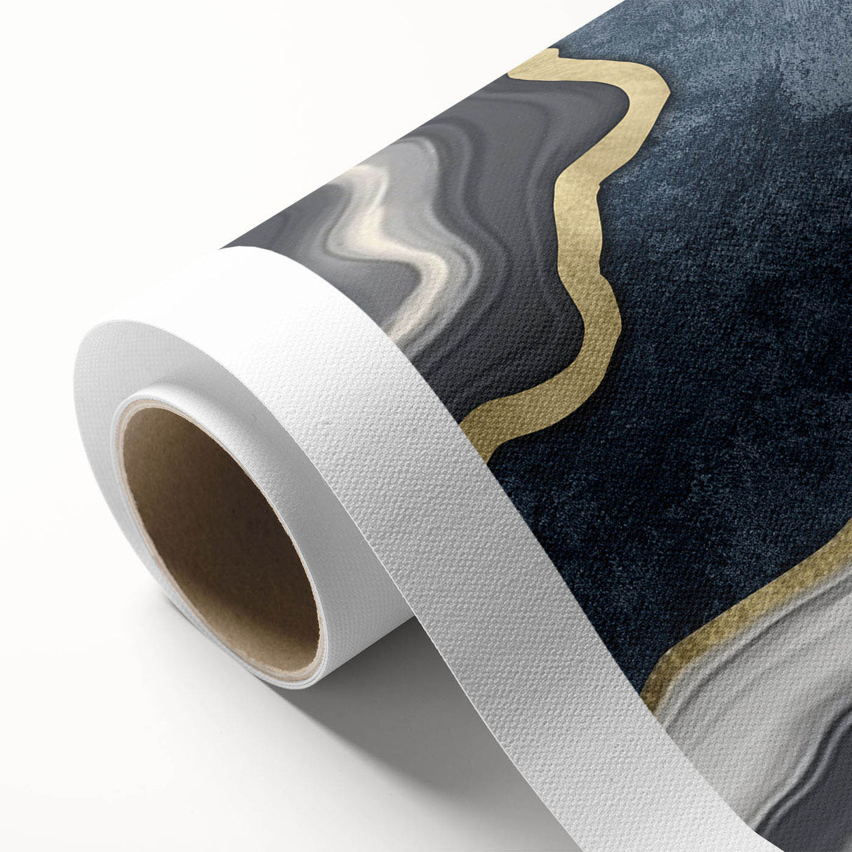 Abstract wall art design featuring vibrant strokes and lines in various colors on rolled canvas, perfect for modern home decor and artistic displays.