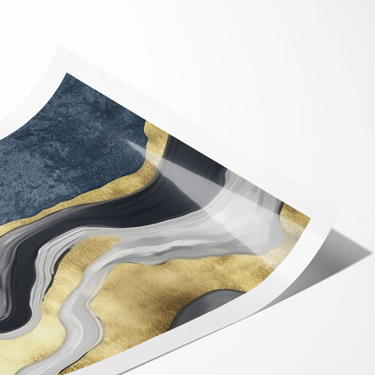 Abstract wall art print showcasing vibrant strokes and lines in a modern design, ideal for contemporary home decor, rolled for easy framing.