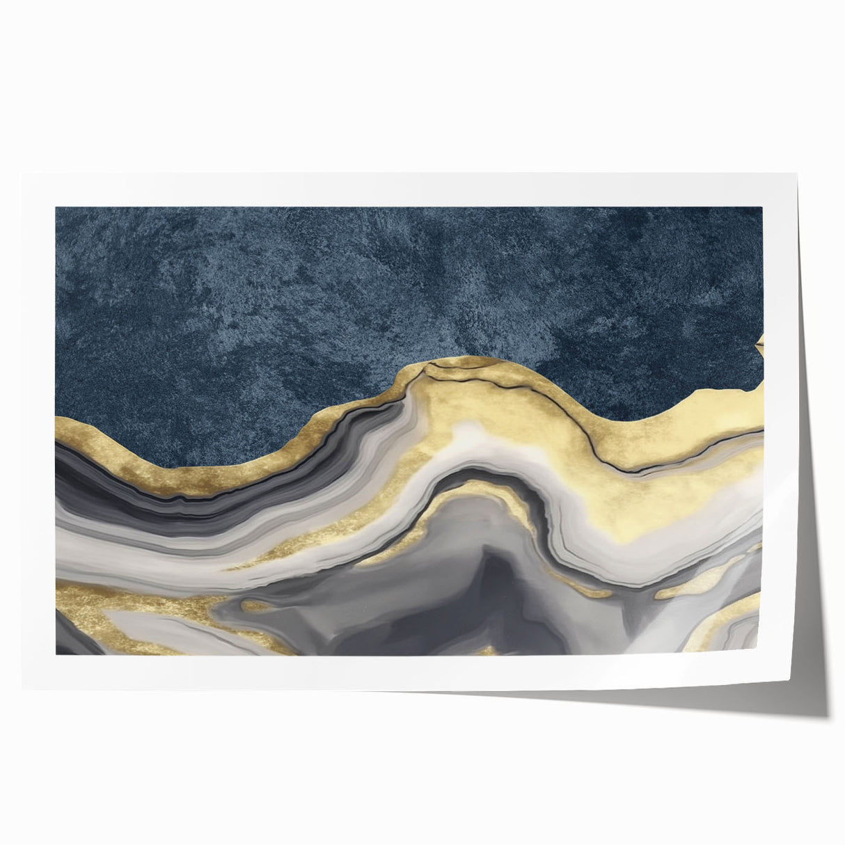 Abstract wall art print showcasing vibrant strokes and lines in bold colors, perfect for modern home decor or gallery displays.