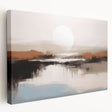 Stretched canvas wall art showcasing an abstract design of colorful strokes and lines in vibrant hues, perfect for modern home decor.
