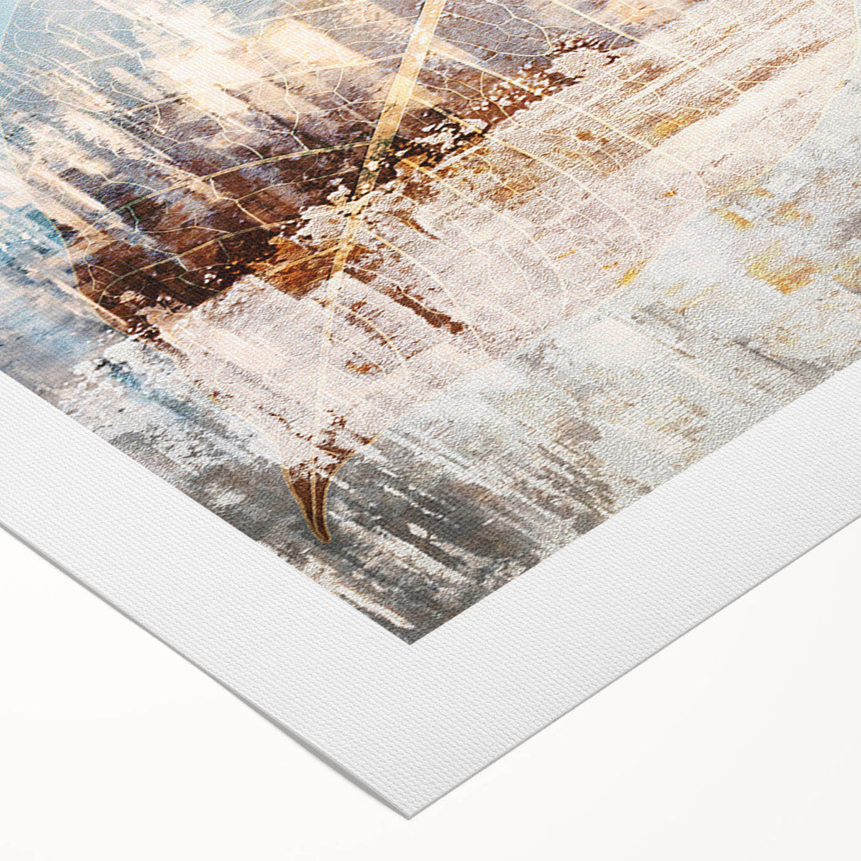 Abstract rolled canvas artwork showcasing vibrant strokes and lines in various colors, ideal for modern decor and wall art collections.