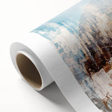 Abstract wall art showcasing a vibrant composition of colorful strokes and lines on rolled canvas, perfect for modern home decor and artistic settings.