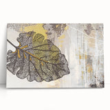 Abstract canvas wall art showcasing vibrant strokes and lines in shades of blue, orange, and yellow, perfect for modern decor.