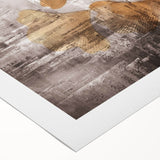 Abstract canvas wall art featuring colorful strokes and lines, perfect for modern decor, showcasing a vibrant blend of blues, oranges, and yellows.