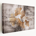 Abstract wall art featuring vibrant strokes and lines in a blend of bold colors, displayed on stretched canvas with a sleek side view, ideal for modern decor.