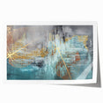 Abstract wall art print featuring vibrant strokes and lines in bold colors, ideal for modern decor or artistic spaces, showcasing a dynamic design.