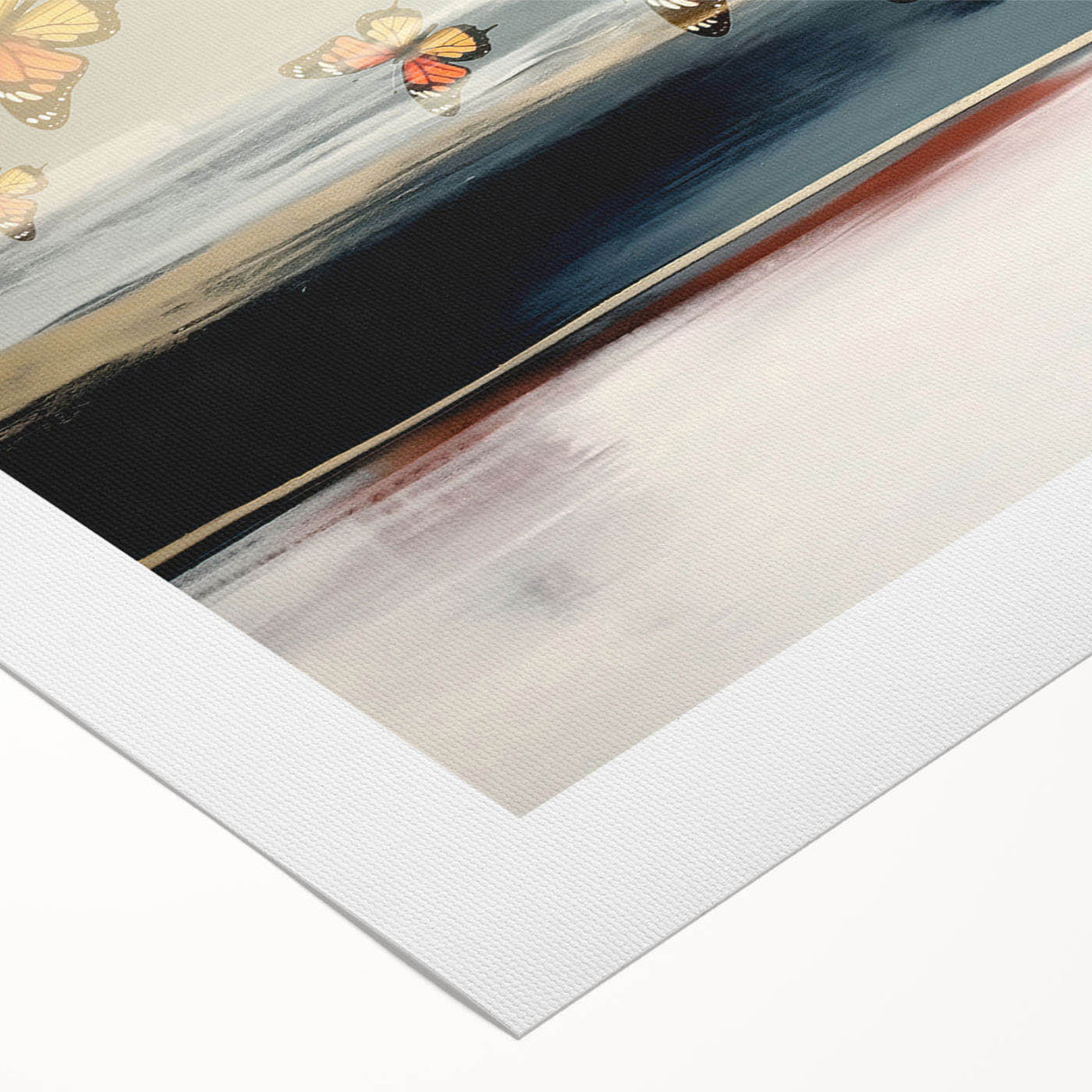 Abstract canvas art featuring vibrant strokes and lines in bold colors, perfect for modern home decor or gallery wall displays.