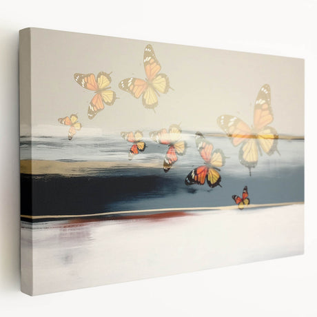 Abstract wall art canvas showcasing dynamic strokes and lines in vibrant colors, perfect for modern decor and artistic expression.