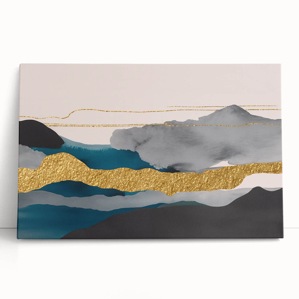 Abstract canvas wall art showcasing vibrant strokes and lines in a dynamic composition, perfect for modern decor and artistic expressions.