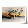 Abstract wall art featuring vibrant strokes and lines in bold colors, ideal for modern decor. Rolled print designed for easy framing.