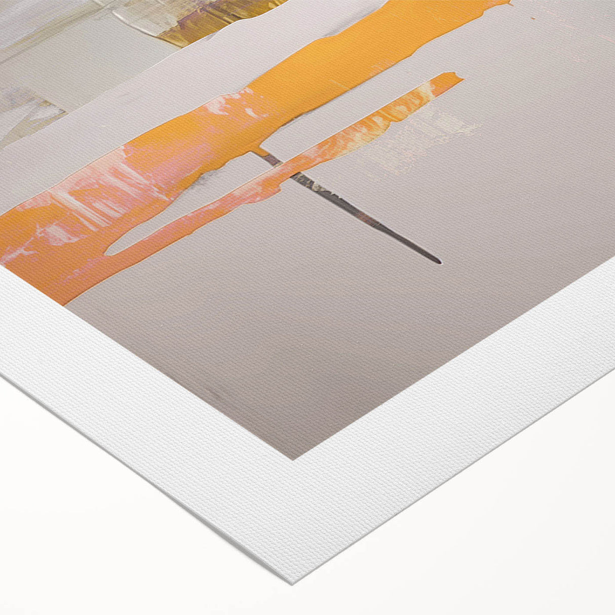 Abstract wall art design with colorful strokes and lines, printed on rolled canvas, perfect for modern home decor and artistic interiors.