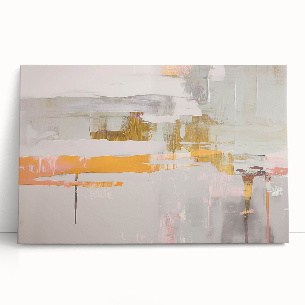 Abstract canvas wall art showcasing vibrant strokes and lines in a modern design, perfect for contemporary home decor enhancement.