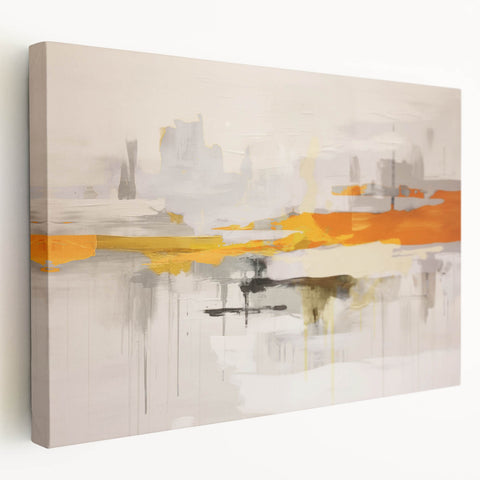 Abstract strokes and lines design on stretched canvas wall art, showcasing vibrant colors and modern aesthetics, perfect for contemporary decor.