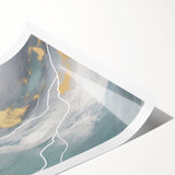 Abstract wall art print showcasing vibrant strokes and lines in a dynamic composition, perfect for modern home decor and art enthusiasts.