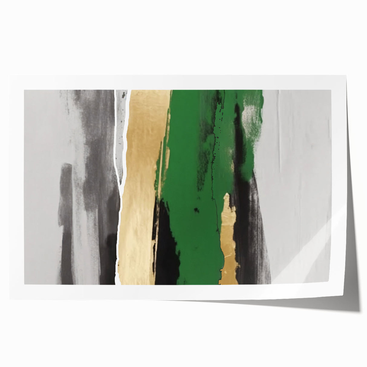 Abstract wall art print showcasing vibrant strokes and lines in a modern design, perfect for contemporary home decor or office spaces.