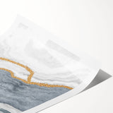 Abstract wall art print featuring vibrant strokes and dynamic lines in a contemporary design, ideal for modern home decor and framing options.