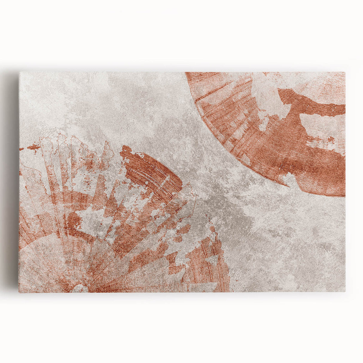 Colorful abstract strokes and lines design on stretched canvas wall art, showcasing vibrant hues and dynamic patterns ideal for modern decor.