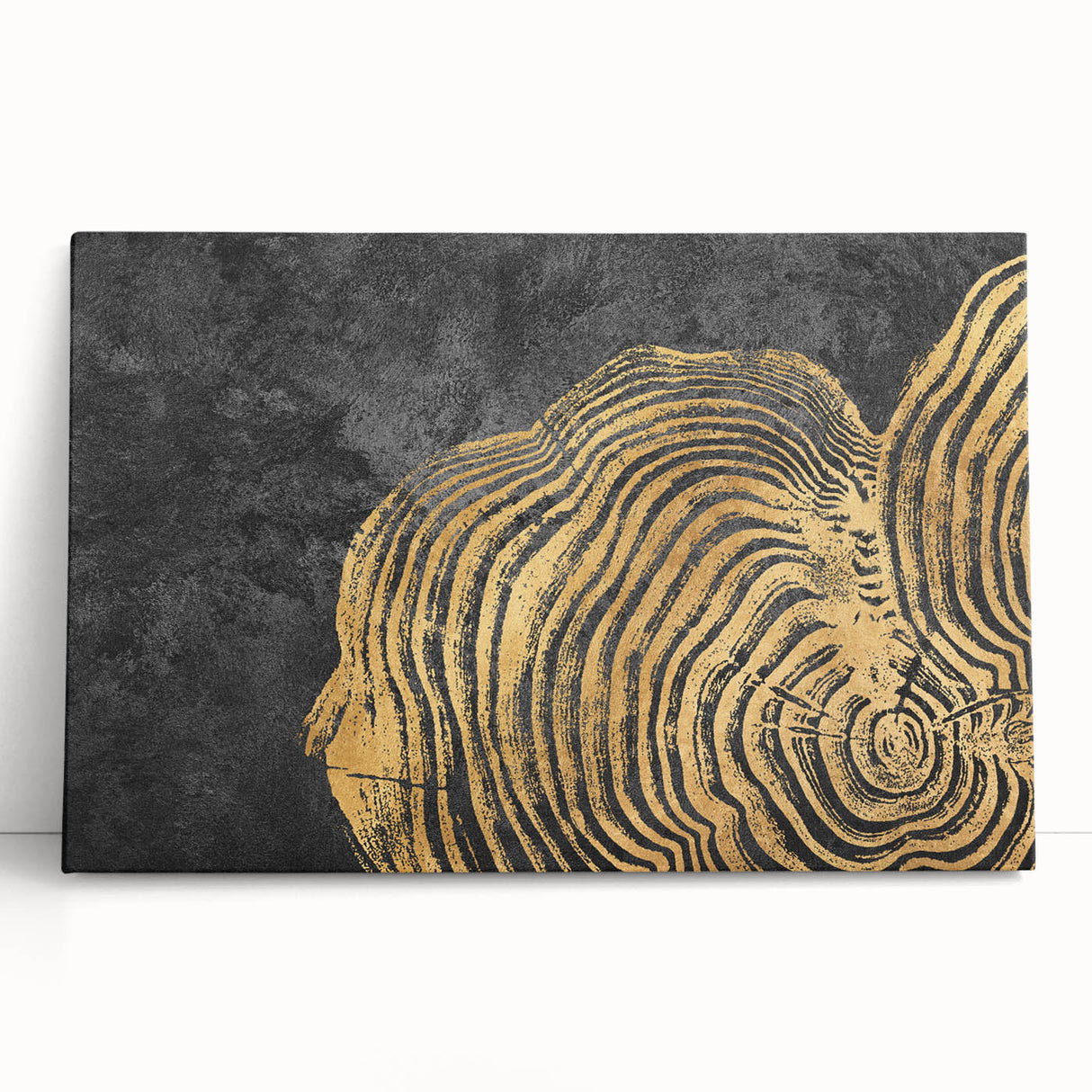Abstract wall art design showcasing dynamic strokes and lines in vibrant colors, perfect for modern decor, displayed on stretched canvas.