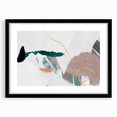 Abstract strokes and lines design in a black-framed wall art collection, featuring a modern aesthetic with a matte finish, ideal for contemporary home decor.