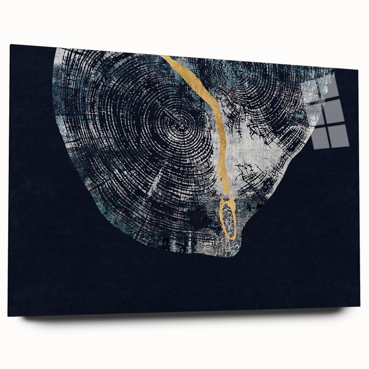Abstract wall art featuring dynamic strokes and lines in vibrant colors, displayed in an acrylic glass frame, showcasing a modern artistic design ideal for contemporary home decor.