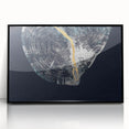 Framed abstract wall art featuring dynamic strokes and lines in bold black and white, designed to enhance modern interior spaces with a contemporary flair.