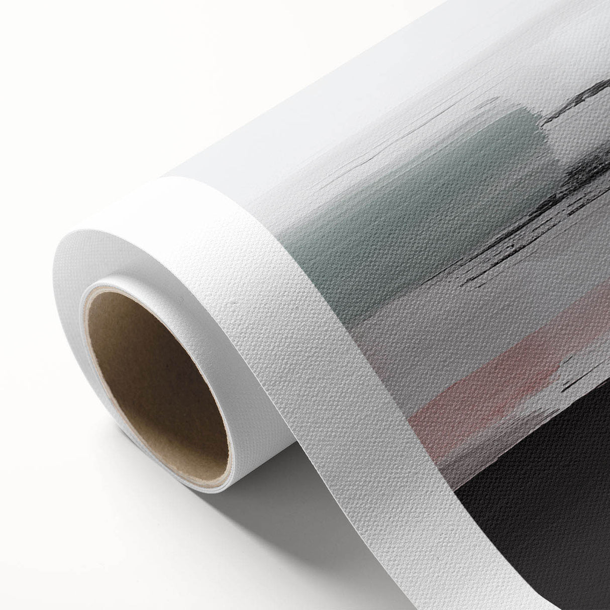 Abstract strokes and lines create a vibrant, modern wall art design on rolled canvas, ideal for contemporary home decor.