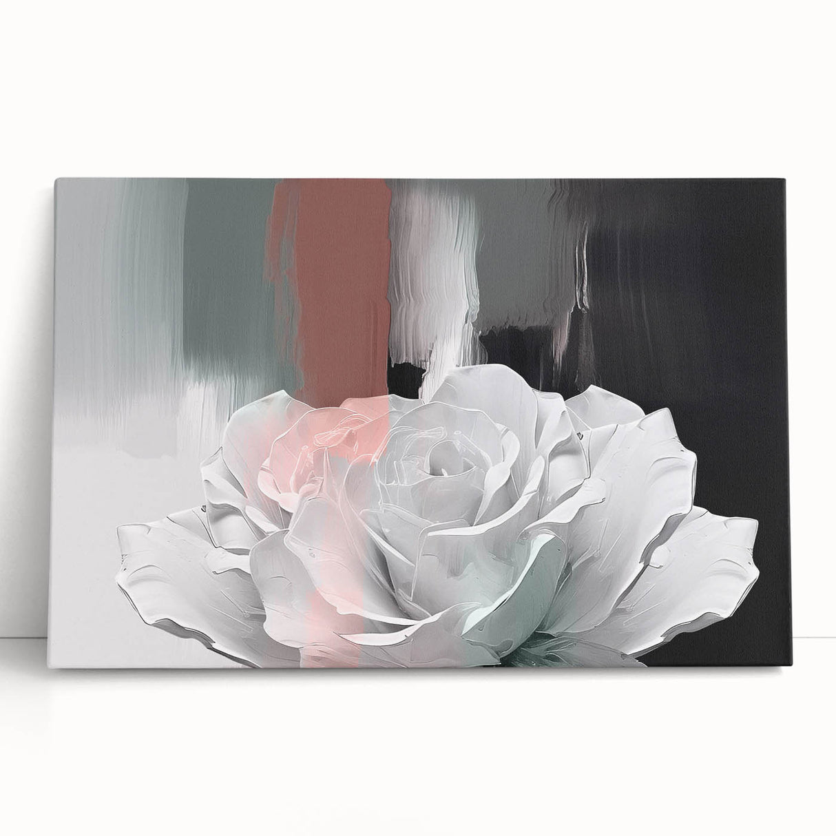 Abstract canvas wall art featuring vibrant strokes and lines in bold colors, showcasing a contemporary design perfect for modern home decor.
