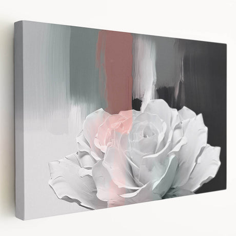 Stretched canvas wall art featuring an abstract design of colorful strokes and lines, showcasing vibrant hues and modern artistic flair.
