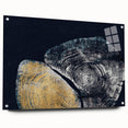 Abstract wall art featuring dynamic strokes and lines in vibrant colors, framed with acrylic glass and secured with stylish pins, perfect for modern decor.