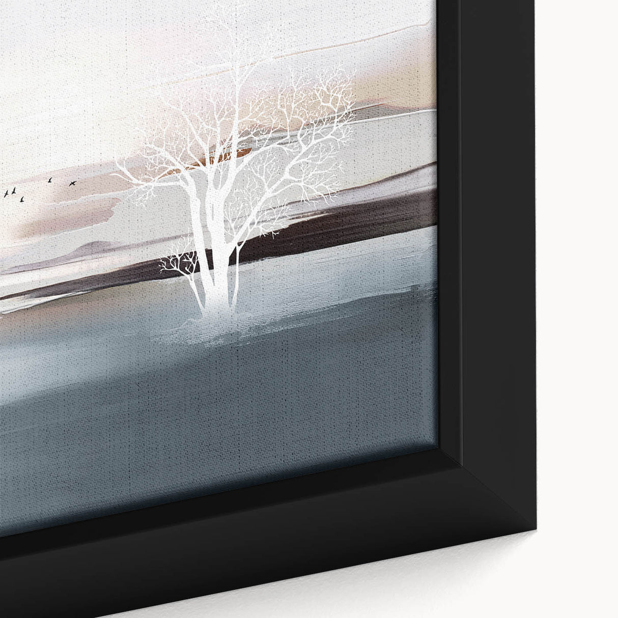 Close-up of abstract strokes and lines wall art design, showcasing vibrant colors and intricate details on a framed canvas, perfect for modern decor.