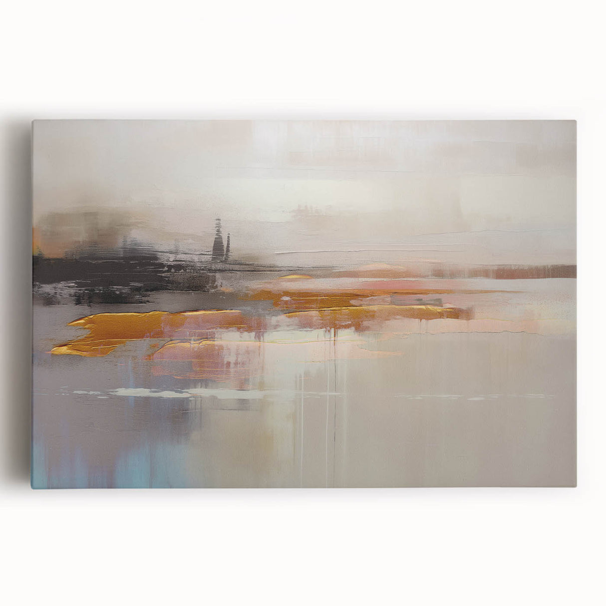 Abstract canvas wall art showcasing a vibrant composition of colorful strokes and lines, ideal for modern home decor and artistic expression.