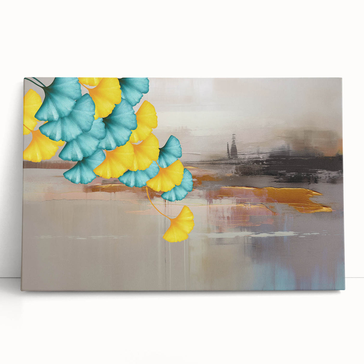 Abstract canvas wall art showcasing vibrant strokes and lines in rich colors, ideal for modern decor, adding a dynamic and contemporary touch to any space.
