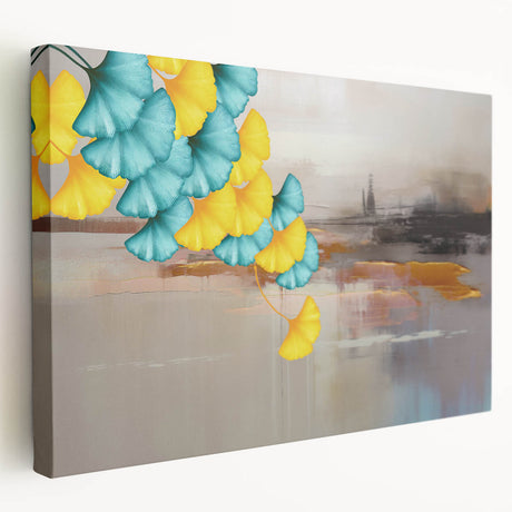 Abstract wall art showcasing vibrant strokes and lines in rich colors, designed on stretched canvas with a modern aesthetic for home decor.